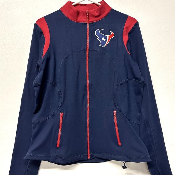 Houston Texans Full Zip Athletic NFL Yoga Jacket - New! Embroidered Logo Patch - Picture 1 of 2